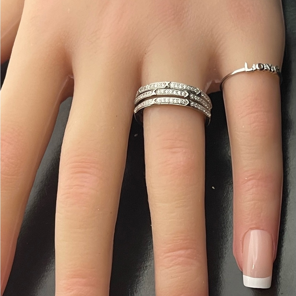 Size 6 And 8 Option Solid 925 Silver Stack Eterni… - image 3